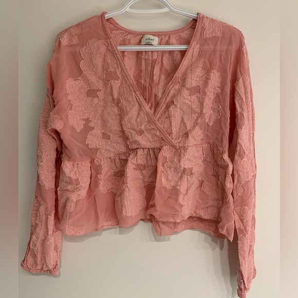 Babaton Pink long sleeve floral. size small. - Picture 1 of 4